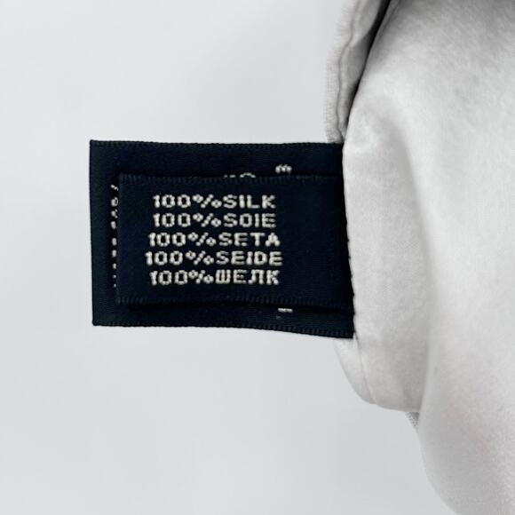 Ralph Lauren Black Label 100% Silk Straight Leg Trouser Pants Silver Womens 6 - Picture 9 of 12